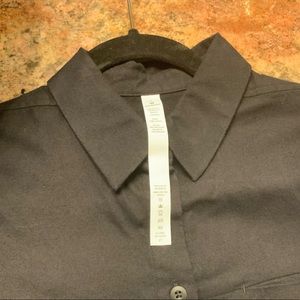 Lululemon black flannel button down shirt